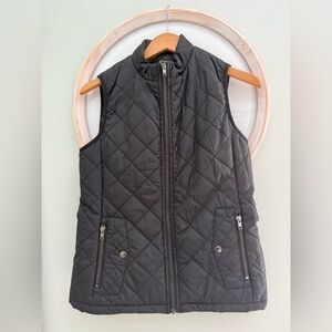 Elegant Black Quilted Women's Vest
